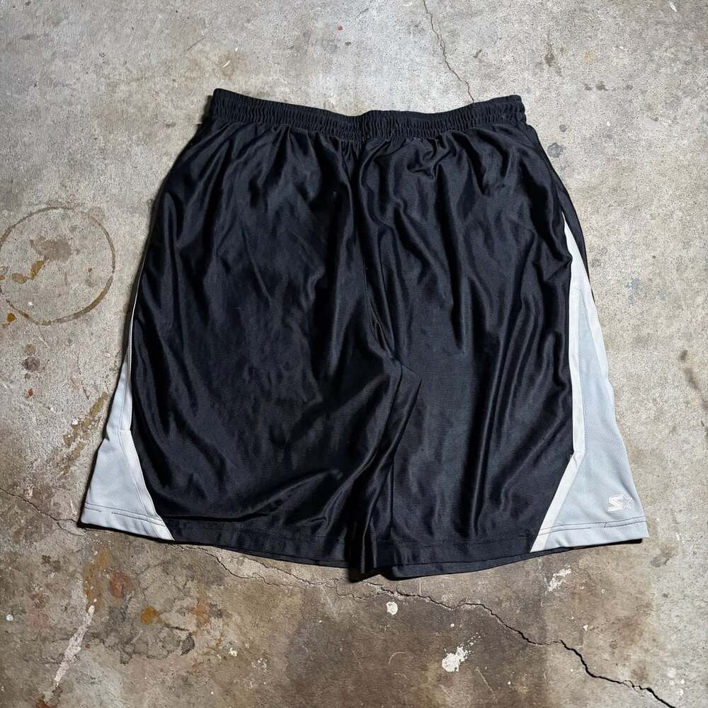 Starter Black and Gray Mesh Basketball Shorts
